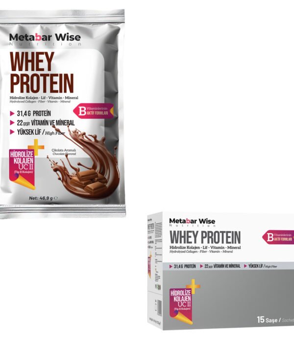 Whey Protein – Çikolata Aromalı Saşe – 15’li Kutu
