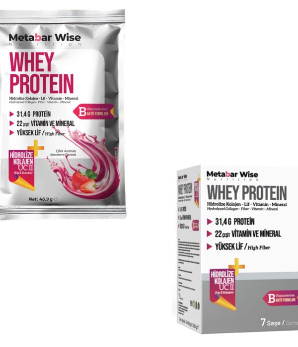 Whey Protein – Çilek Aromalı Saşe – 7’li Kutu