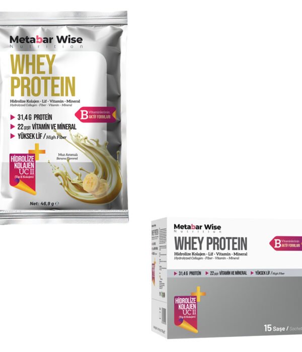 Whey Protein – Muz Aromalı Saşe – 15’li Kutu