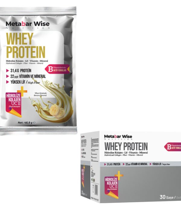 Whey Protein – Muz Aromalı Saşe – 30’lu Kutu