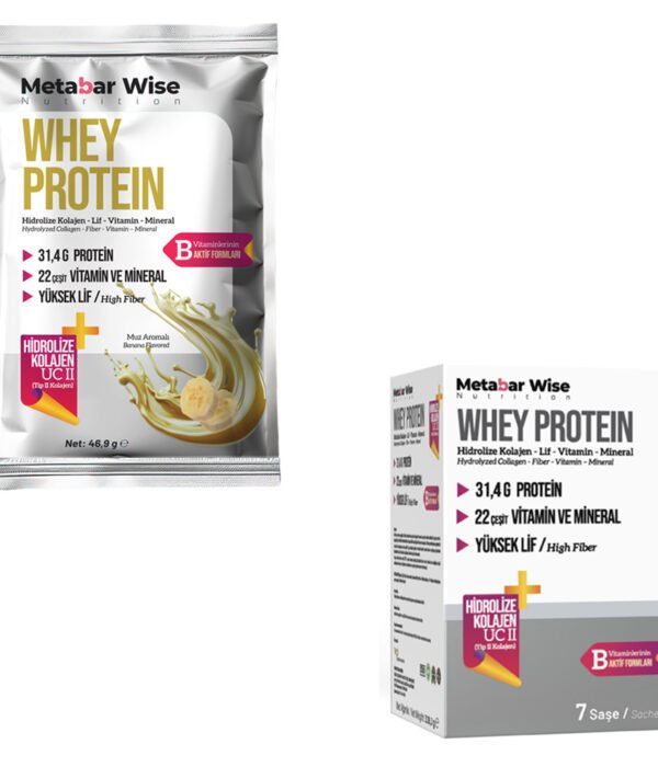 Whey Protein – Muz Aromalı Saşe – 7’li Kutu